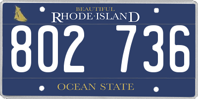 RI license plate 802736