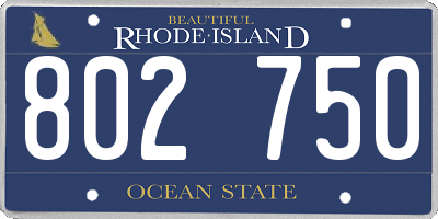 RI license plate 802750