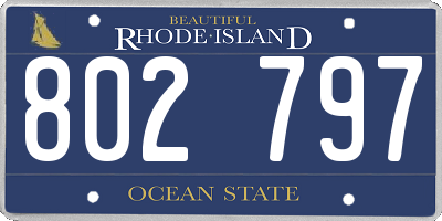 RI license plate 802797
