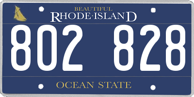 RI license plate 802828