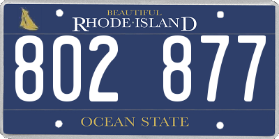 RI license plate 802877