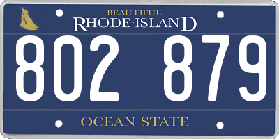 RI license plate 802879
