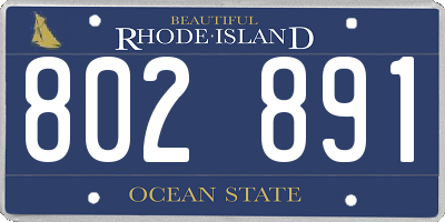 RI license plate 802891