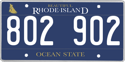 RI license plate 802902
