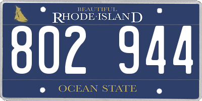 RI license plate 802944