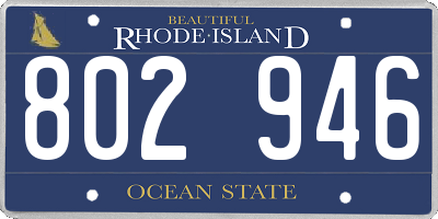 RI license plate 802946