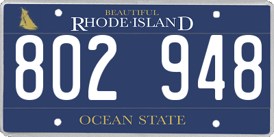 RI license plate 802948