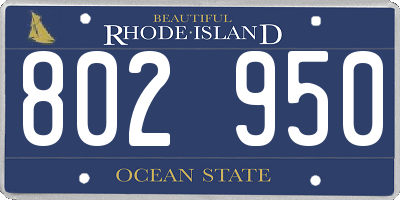 RI license plate 802950