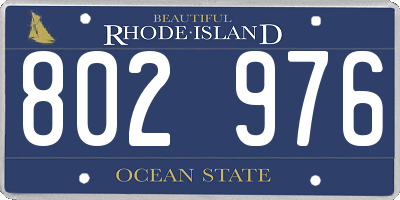 RI license plate 802976