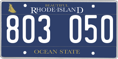 RI license plate 803050