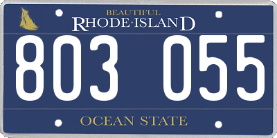 RI license plate 803055