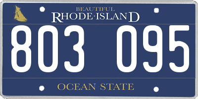 RI license plate 803095