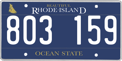 RI license plate 803159