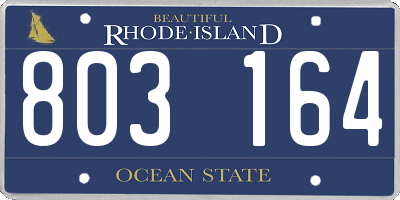 RI license plate 803164