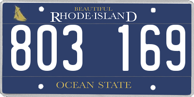 RI license plate 803169