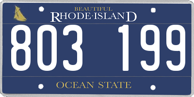 RI license plate 803199