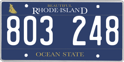 RI license plate 803248