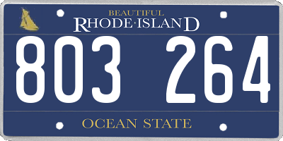 RI license plate 803264