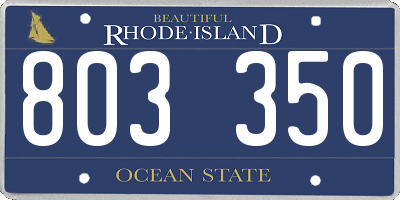 RI license plate 803350