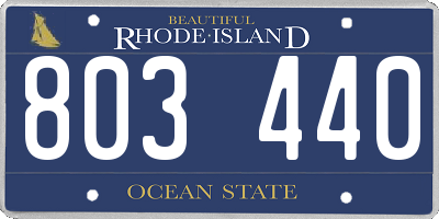 RI license plate 803440