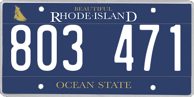 RI license plate 803471