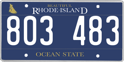 RI license plate 803483
