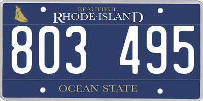 RI license plate 803495