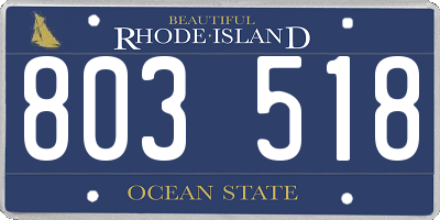 RI license plate 803518