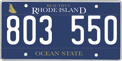 RI license plate 803550
