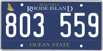 RI license plate 803559