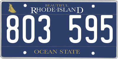 RI license plate 803595
