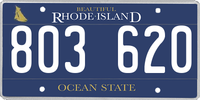 RI license plate 803620