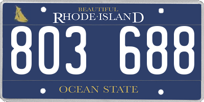 RI license plate 803688