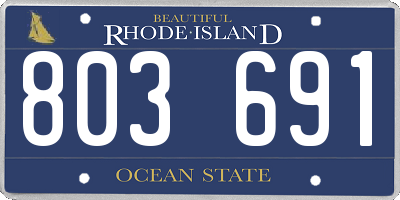 RI license plate 803691