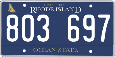 RI license plate 803697