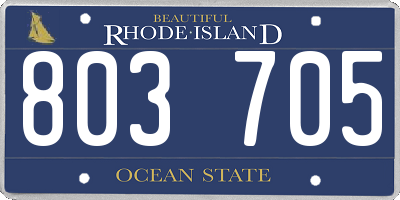 RI license plate 803705