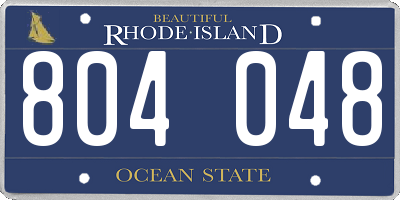 RI license plate 804048