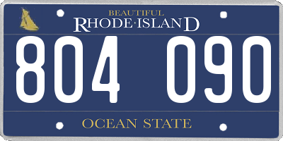 RI license plate 804090
