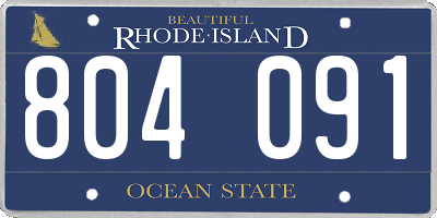 RI license plate 804091
