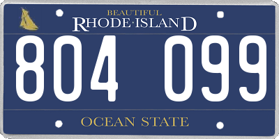 RI license plate 804099