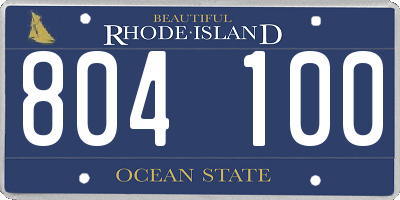 RI license plate 804100