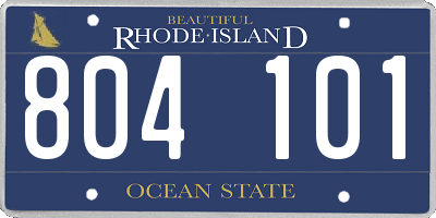 RI license plate 804101