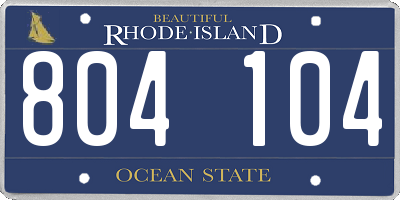 RI license plate 804104