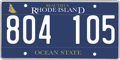 RI license plate 804105