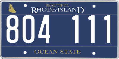 RI license plate 804111