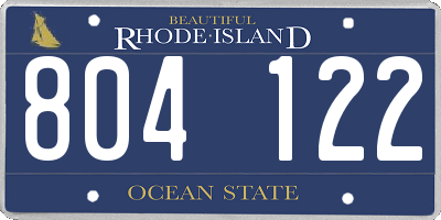 RI license plate 804122