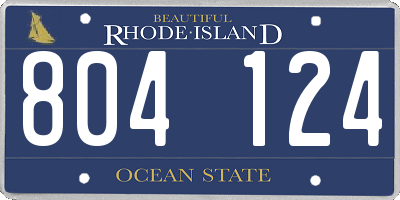 RI license plate 804124