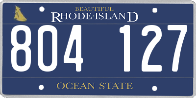 RI license plate 804127