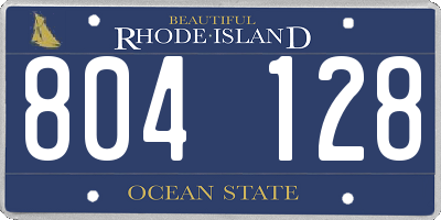 RI license plate 804128