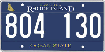 RI license plate 804130